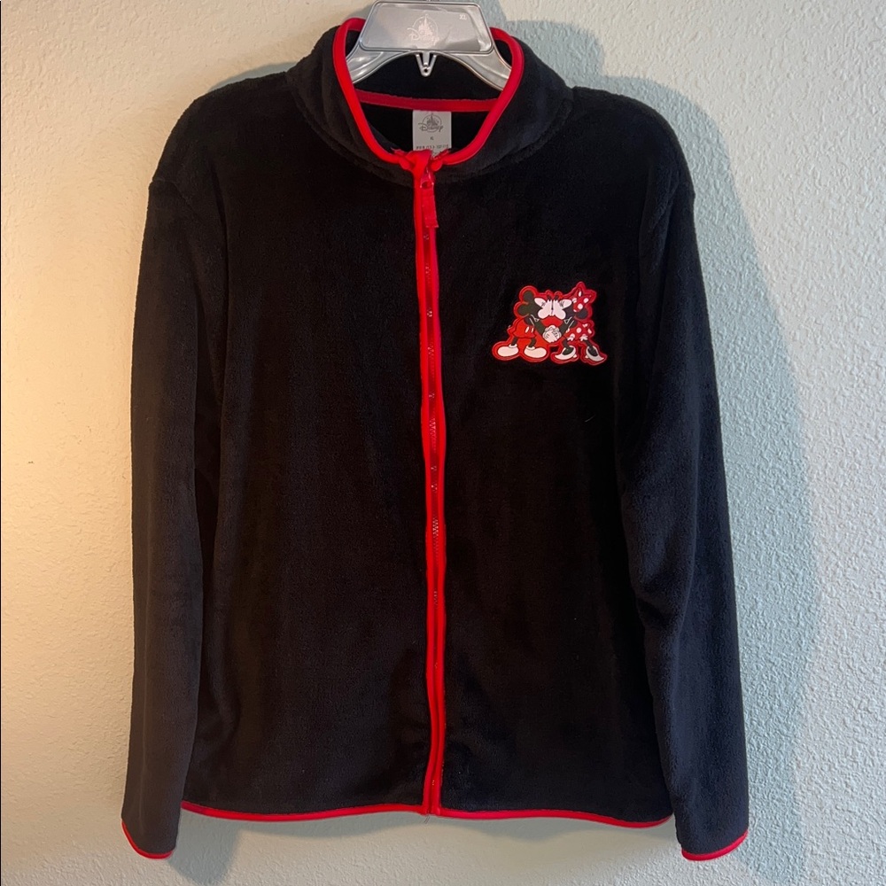 Disney Black Fleece Jacket with Mickey & Minnie